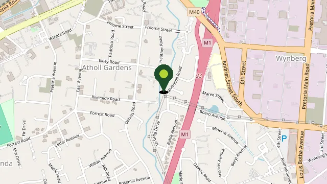 Map of our depot at 99 Riverside Road, Glen Athol, Sandton